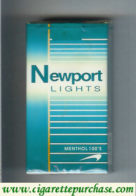 Newport Lights Menthol green and white 100s cigarettes soft box